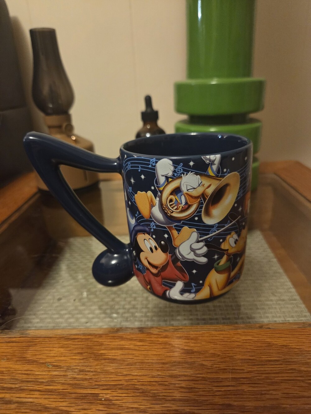 Disney Navy Blue Cartoon Character Ceramic Mug. 2016 Park Exclusive. Like New.
